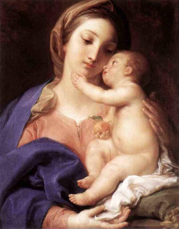 Pompeo Batoni Madonna and Child Norge oil painting art